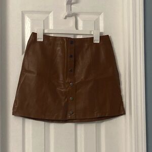 Forever 21 pleather button down mini skirt.
